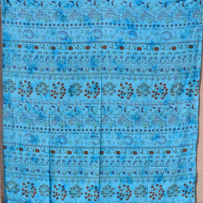 Tissu indien turquoise