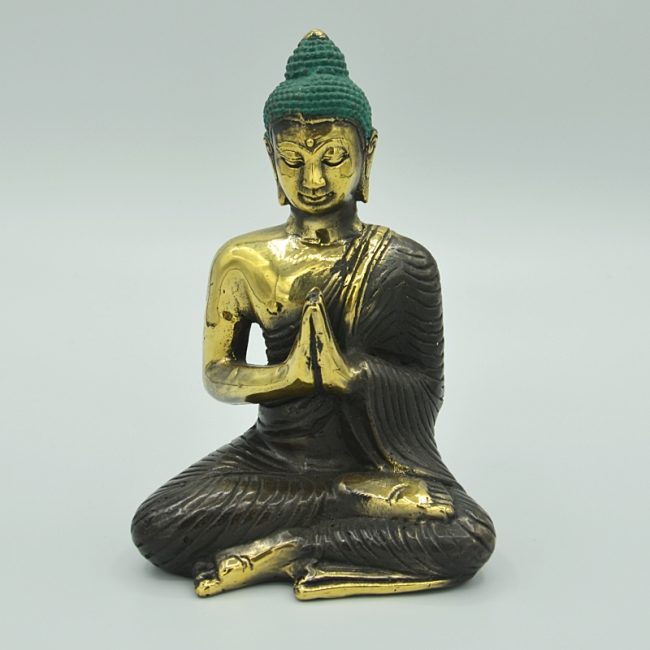 Bouddha assis en laiton 14 cm