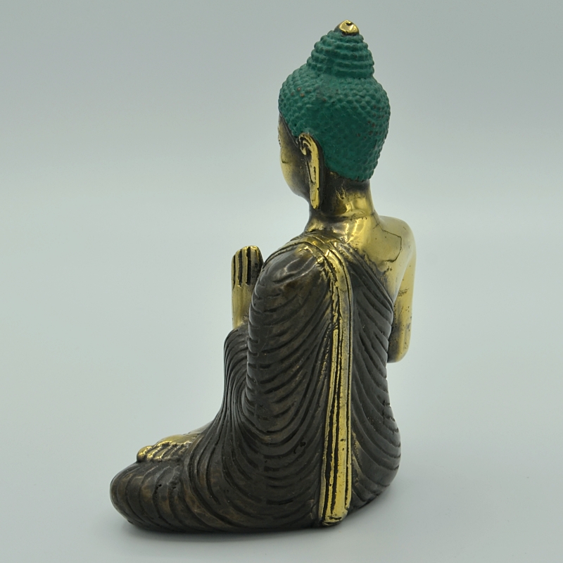 Bouddha en laiton mains jointes – Image 4