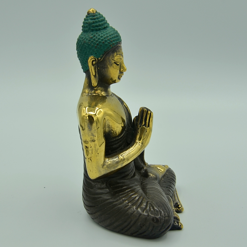 Bouddha en laiton mains jointes – Image 3