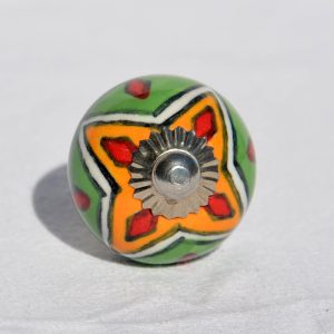 Bouton de porte en céramique peint à la main.