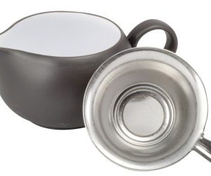 Pot de réserve terre cuite de Yixing et passoire en inox