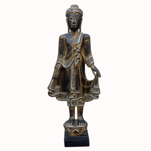 Bouddha debout  en bois 70 cm.