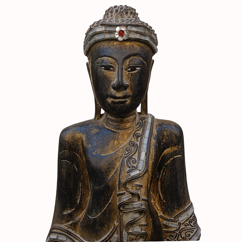 Bouddha debout en bois 70 cm. – Image 3