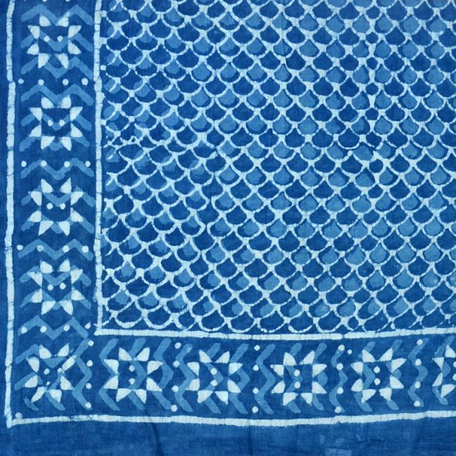 paréo bleu indigo de l'Inde