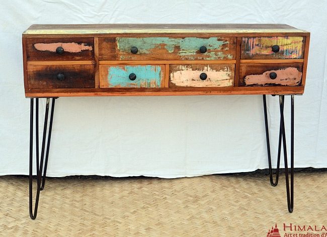 console en bois indien recyclé
