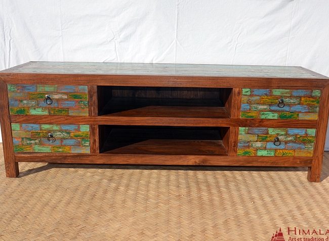 meuble bas en teck ancien de Bali