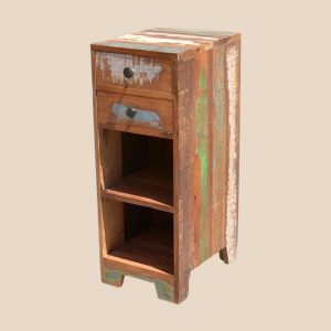 Meuble haut 2 tiroirs en bois recyclé