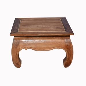 Table à opium en teck, 60 cm. Indonésie.