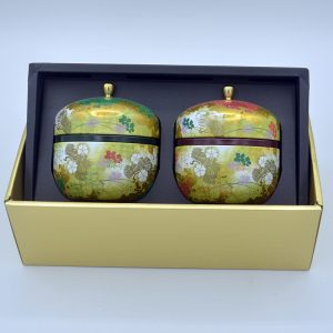 Coffret de 2 superbes boites en métal du Japon.