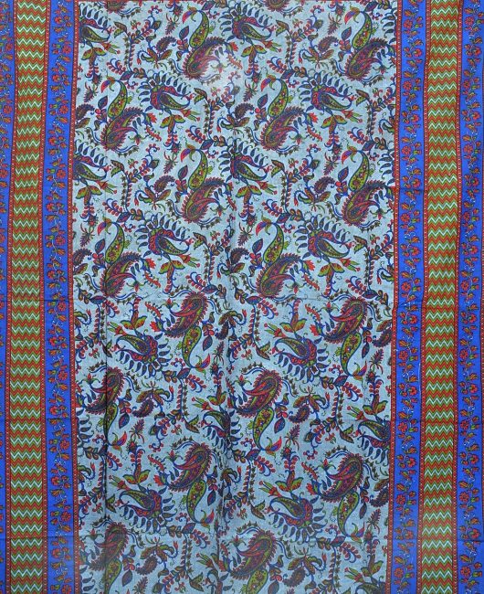 tenture indienne tons bleus et verts