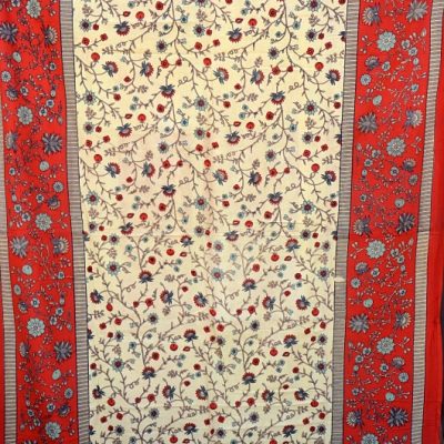 Tenture murale déco fleurs, jaune et orange