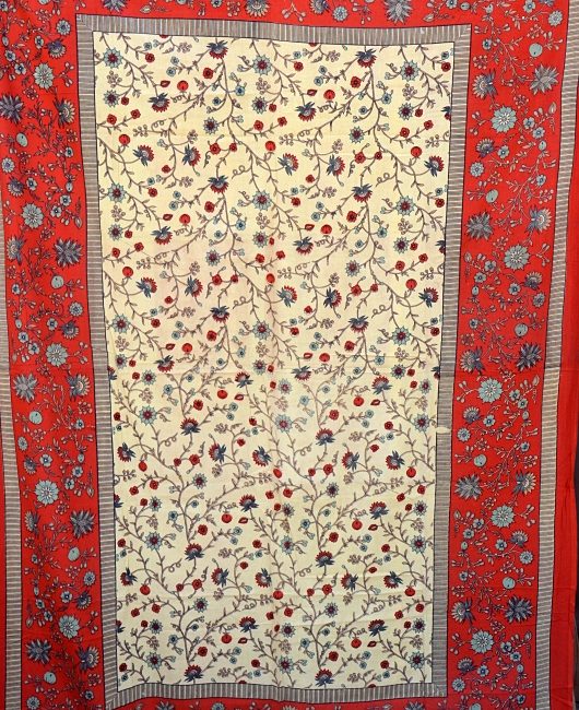 Tenture murale déco fleurs, jaune et orange