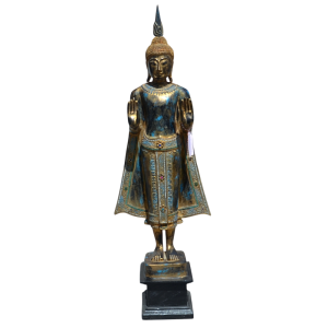 Bouddha en bois sculpté de Thaïlande