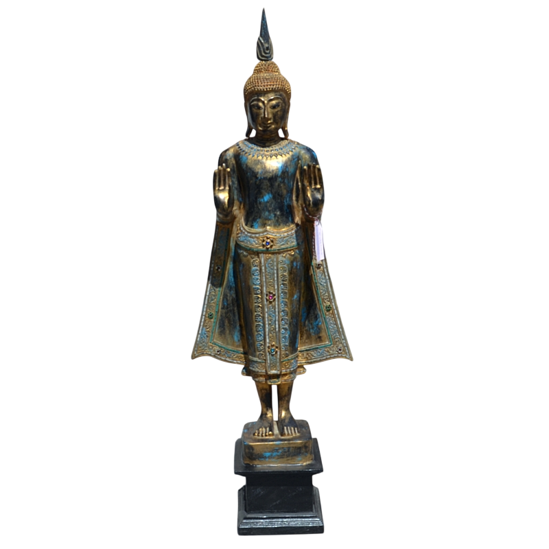 Bouddha en bois sculpté de Thaïlande
